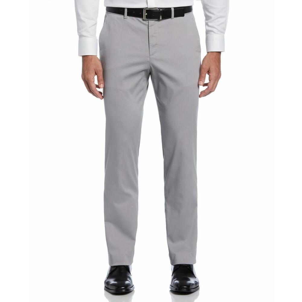 Perry Ellis Men's Essentials Slim Fit Cotton Active Waistband Dress Pant